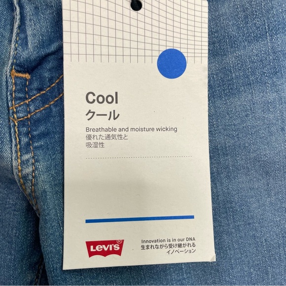 New Levi's Premium 505 Cool Cropped Stretch Denim Jeans - Picture 2 of 10